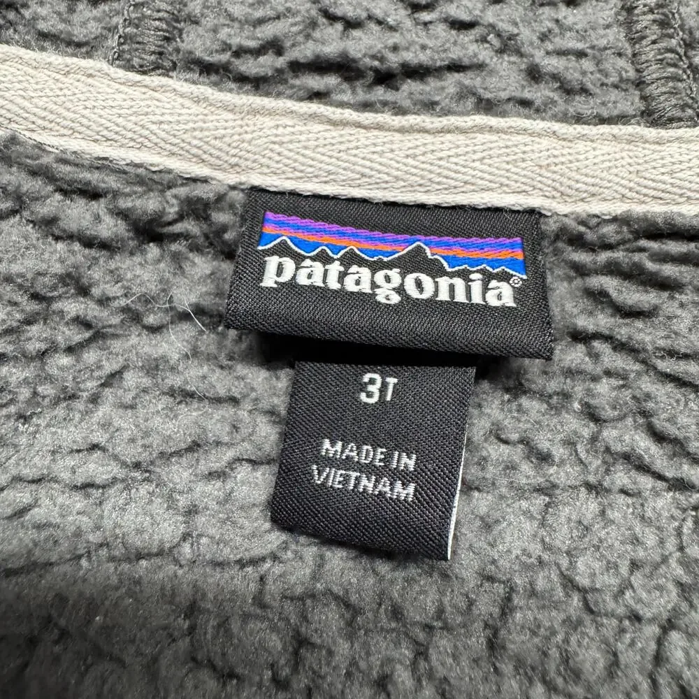 Patagonia Baby Toddler 3T Furry Friends Fleece Hoodie Toddler Bear Cub Ears - Picture 7 of 8